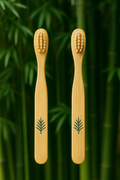 2 Bamboo soft brushes with Natural Bristles