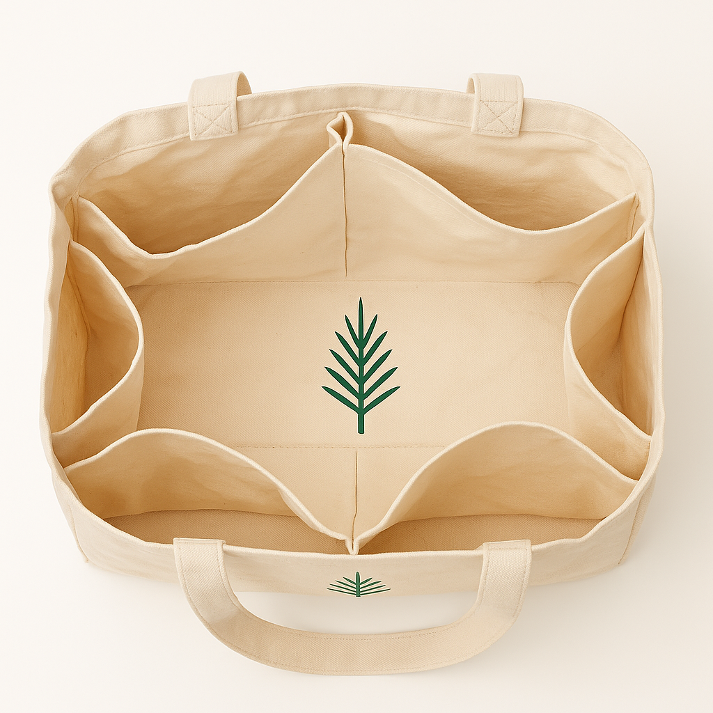 Vegetable/Grocery/Shopping cotton bag with compartments by Climate Culture